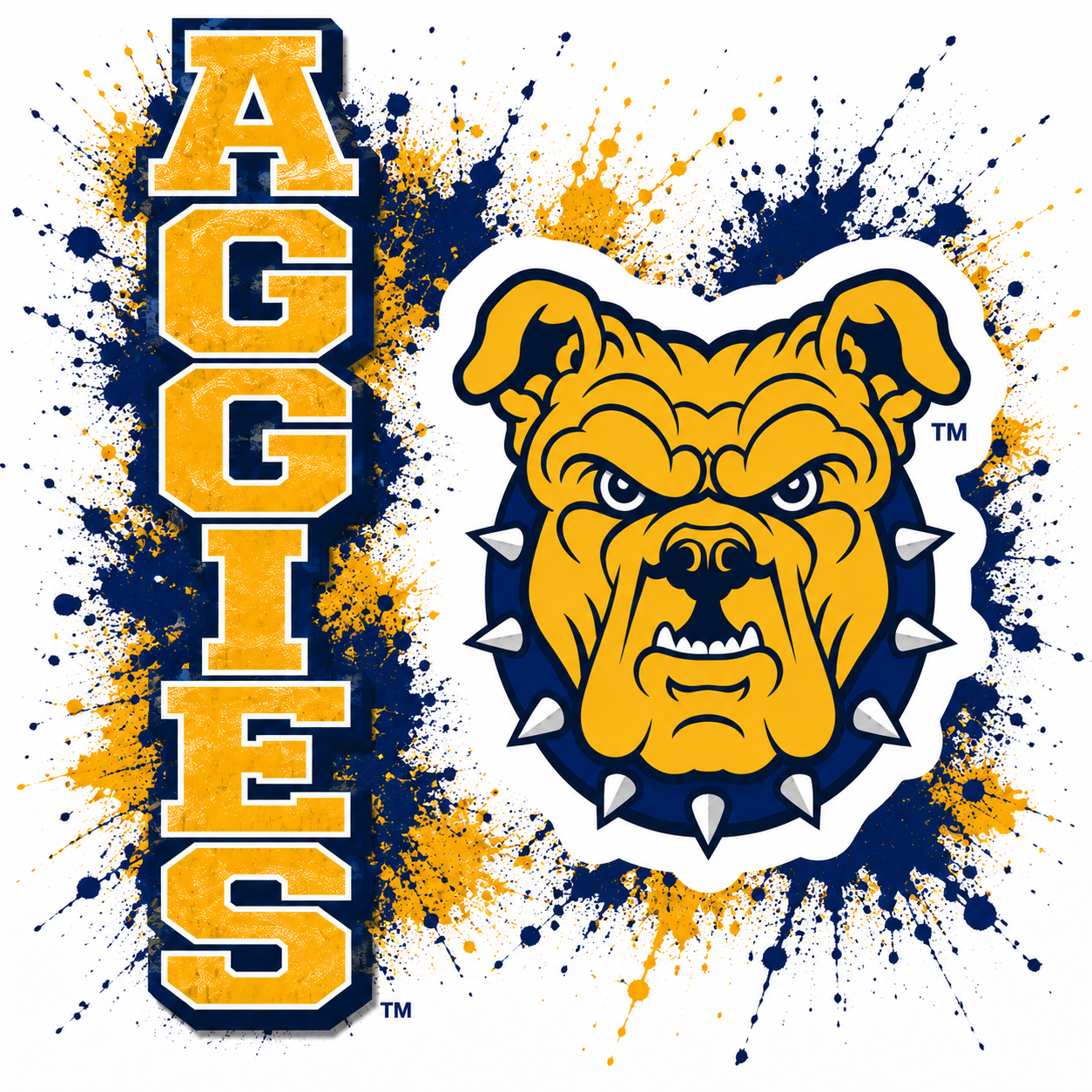 AGGIES SPLIT BULLDOG